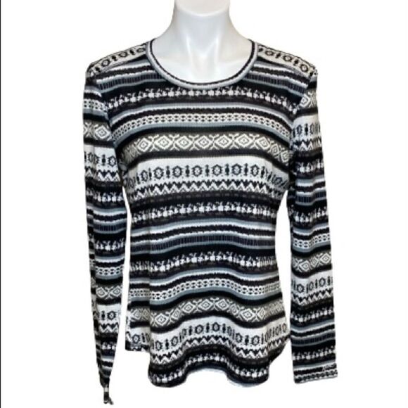 Kavu printed lightweight long sleeve knit sweater size L - Picture 1 of 16